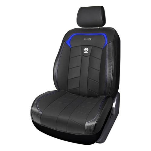 Housse De Siege Premium Sparco Noir- Lisere Bleu -A L'unite-