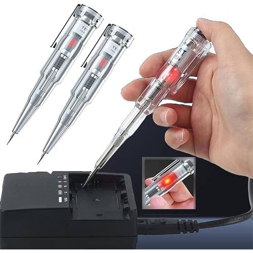 2PCS Stylo testeur électrique réactif,Responsive Electrical Tester Pen, stylo testeur de tension DC/AC étanche à lumière LED lumineuse 70-250v.