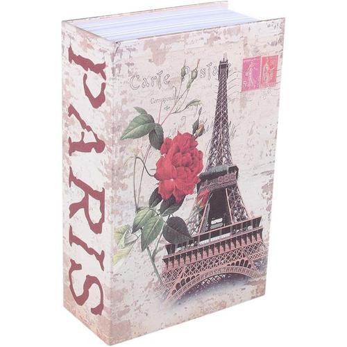 Coffre Fort pour Livres, Boîte Rangement Sécurité Avec Double Clé, Secret de Livre Évidé Caché pour L'Argent, Les Bijoux, Les Cartes Crédit 7,09 X 4,53 X 2,17 Po(iron tower)