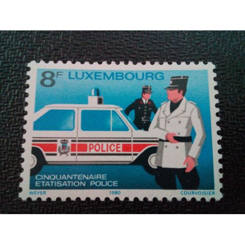 Timbre Luxembourg Yt 967 Contrôle De La Police Par L'état 1980 ( 090904 )