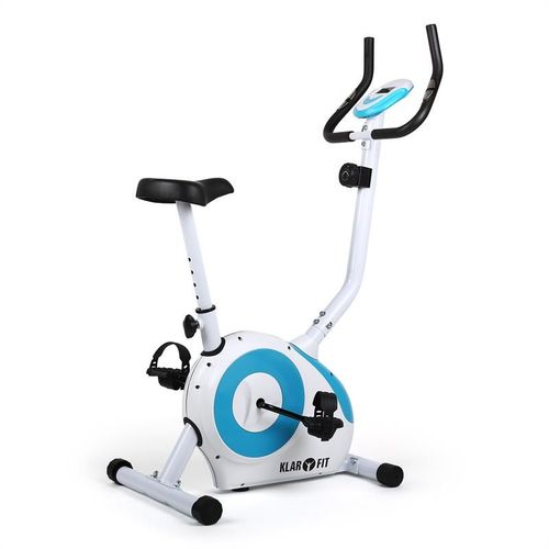 Klarfit Mobi Fx 250 Vélo D'appartement Ergomètre Pouls 100kg Max. -Bleu & Blanc