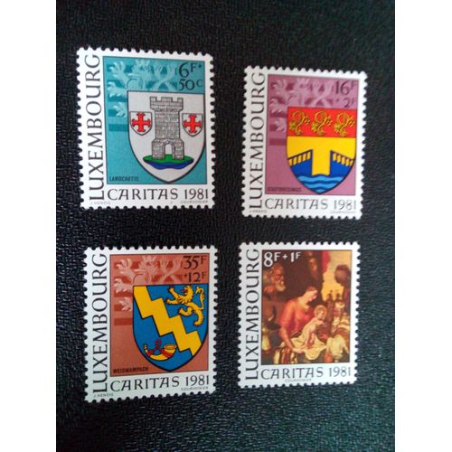 Timbre Luxembourg Yt 992 A 995 Blason 1981 ( 090904 )