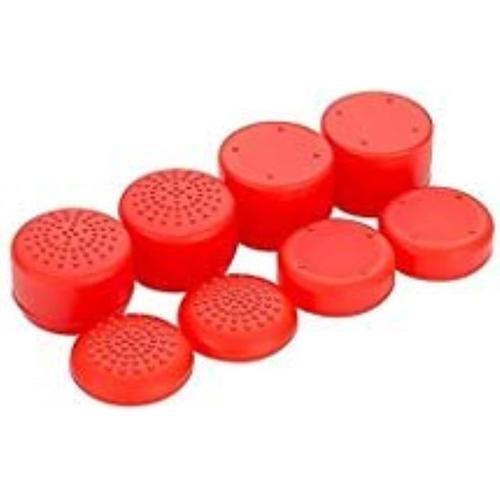 Lot De 8 Pcs Analogique Manette Surélevé Antidérapante Pouce Bâton Grips Sticks Analogiques Joystick Cap Housse Pour Ps4, Ps3, Switch Pro, Xbox One, Xbox 360, Wii U, Ps2 Controller (Rouge)