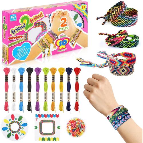 Kit De Fabrication De Bracelets D'amitié Pour Filles, Kits De Bricolage Pour Enfants De 7, 8, 9, 10 Ans, Idées De Cadeaux, Cadeau D'anniversaire Pour Adolescente, Outil De Fabrication