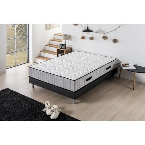 Hotel Supreme Ensemble Matelas Sommier 160 X 200 - Ressorts - 7 Zones - Ferme - 27 Cm