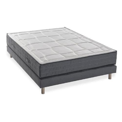 Deko Dream Ensemble Matelas Sommier 140x190 Cm - Mousse Mémoire - 28cm - 5 Zones - Ferme - Hotel Premium Lux