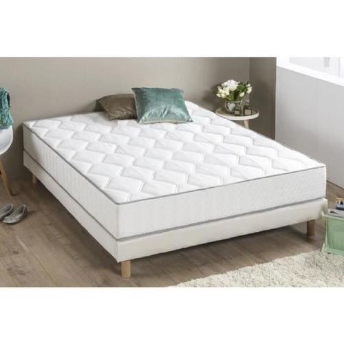 Ensemble Matelas Sommier Hyvyys 140 X 190 - Ferme - 23 Cm - 550 Ressorts - Deko Dream