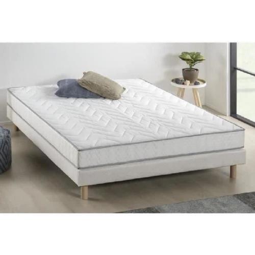 Ensemble Matelas Sommier Unelma 140 X 190 - 5 Zones Et Mémoire De Forme - Ferme - 16 Cm - Deko Dream