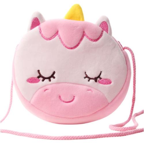 Licorne Bandoulière Sac a Main,Sac a Main Petite Fille Mignonnes Épaule Brillant Sac à Main Stereo Cartoon Sac à Bandoulière pour Femmes Petites Filles