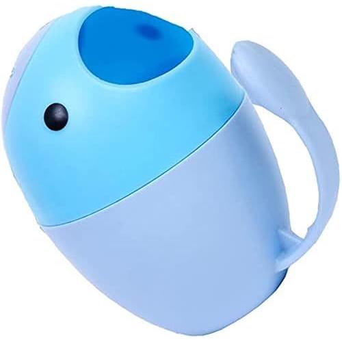 Bain Rince Tête Bébé,Tasse de Bain Enfant Tasse Cascade Rinçage Bath Shower Cup Shampoo Rinser Pichet Lavage Cheveux Bain Rinçage Protection Yeux pour Enfants(Bleu)