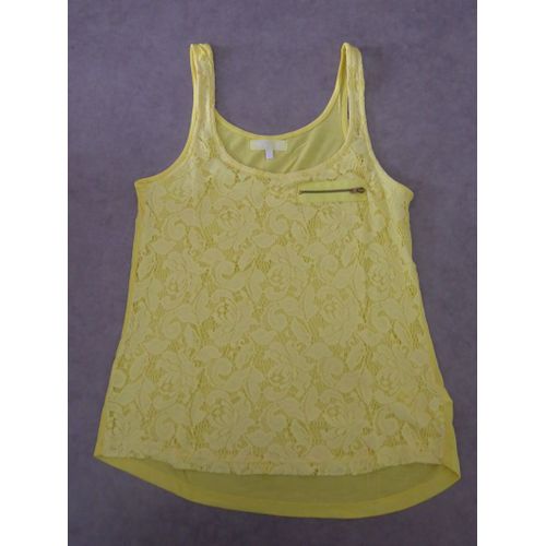 Débardeur Jaune Dentelle Bershka - L