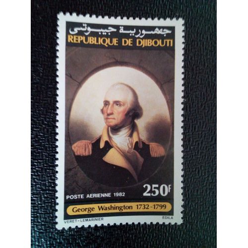 Timbre Djibouti Yt Pa 177 George Washington 1982 ( 0030904 )