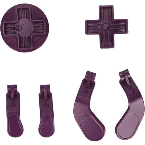 4 Pcs Palettes De Déclenchement 2 Coussinets D Interchangeables, Accessoires De Contrôleur En Acier Inoxydable En Métal Meilleur Toucher Pièces De Rechange Élégantes Pour (Purple)