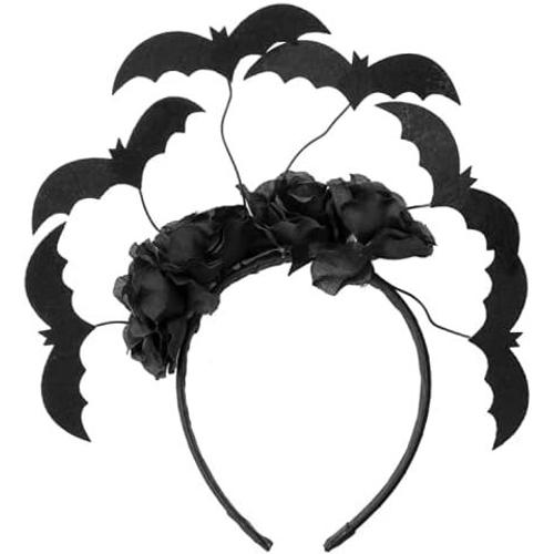 Serre-Tête Noir Chauve-Souris Volante Pour Adulte, Accessoire De Déguisement Pour Halloween, Déguisement De Bal Masqué
