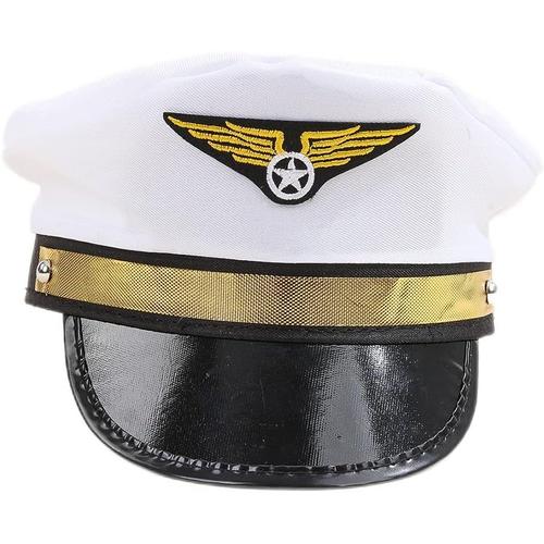 Chapeau De Capitaine D'avion Pour Adulte Bleu Marine