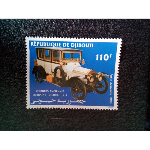 Timbre Djibouti Yt Pa 192 Voitures Anciennes Lorraine-Dietrich, 1912 1983 ( 0030904 )
