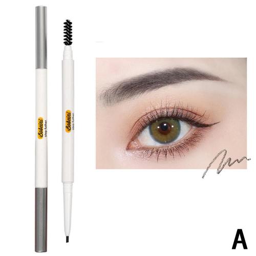 Crayon A Sourcils Bleu 40g, Impermeable, Longue Duree, Resistant A La Sueur, Double Tête, Stylo A Sourcils Etanche Et Durable, Avec Brosse, Maquillage Marron Et Noir 