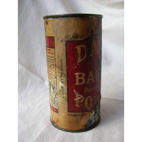 Ww2 Us Conserve Pleine Americaine Poudre Levure Alimentaire " Davis Baking Powder "