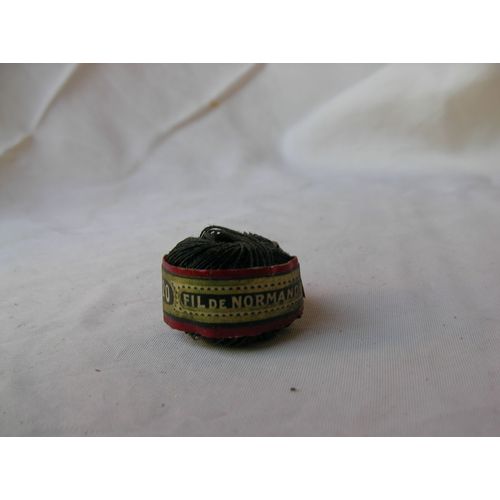 Ww2 France Bobine De Fil Francaise " Fil De Normandie " Fil De Lin Extra Reference ' 120 ' '25m