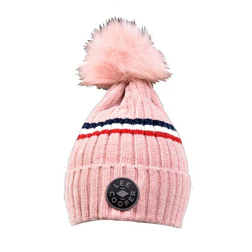 Bonnet Pompon Lee Cooper Ultra Doux Doublure Polaire Maiwenn Rose