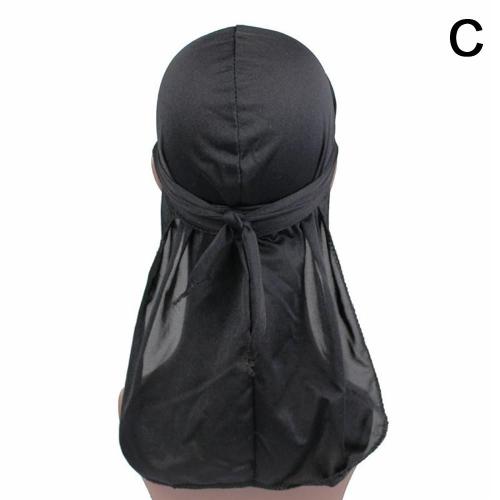 Onesize Rouge Elastique Foulard Chapeaux Unisexe Imitation Soie Epais Pirate Longue Queue De Style