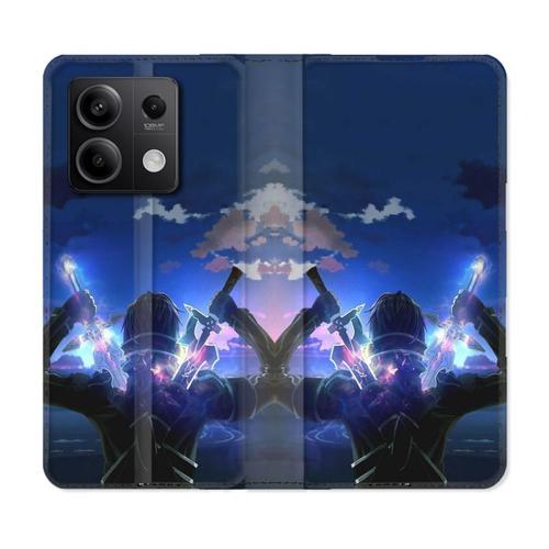 Housse Cuir Portefeuille Pour Xiaomi Redmi Note 13 Pro 5g Manga Sao Sword Art Online Epee