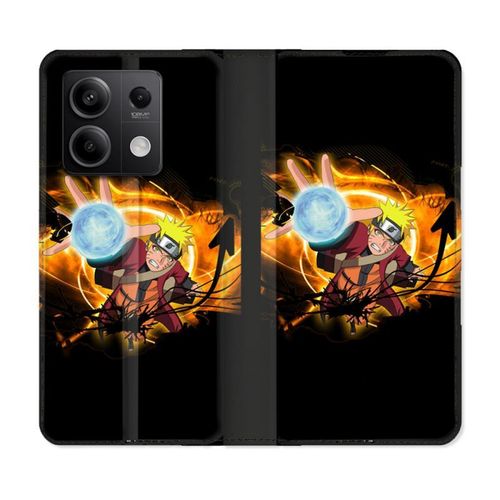 Housse Cuir Portefeuille Pour Xiaomi Redmi Note 13 Pro 5g Manga Naruto Noir