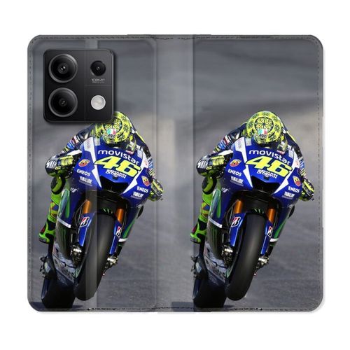 Housse Cuir Portefeuille Pour Xiaomi Redmi Note 13 Pro 5g Moto Course Gp Wheeling 46