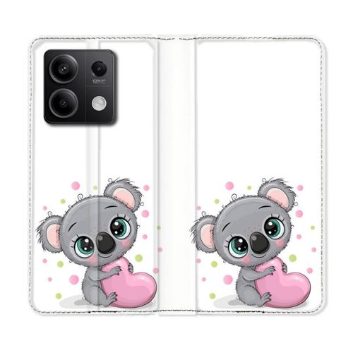 Housse Cuir Portefeuille Pour Xiaomi Redmi Note 13 Pro 5g Animal Koala C¿Ur
