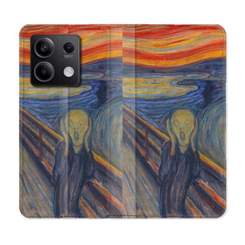 Housse Cuir Portefeuille Pour Xiaomi Redmi Note 13 Pro 5g Peinture Le Cri