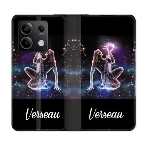 Housse Cuir Portefeuille Pour Xiaomi Redmi Note 13 Pro 5g Signe Zodiaque 2 Verseau