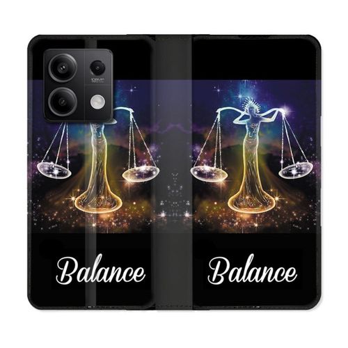 Housse Cuir Portefeuille Pour Xiaomi Redmi Note 13 Pro 5g Signe Zodiaque 2 Balance