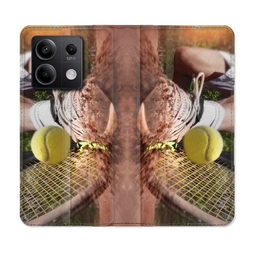 Housse Cuir Portefeuille Pour Xiaomi Redmi Note 13 Pro 5g Sport Tennis Glissade