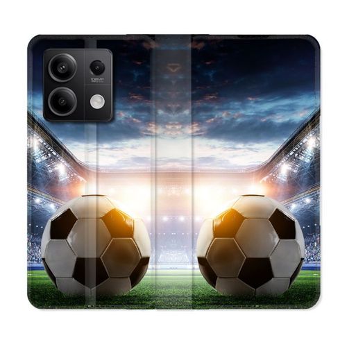 Housse Cuir Portefeuille Pour Xiaomi Redmi Note 13 Pro 5g Sport Football Stade