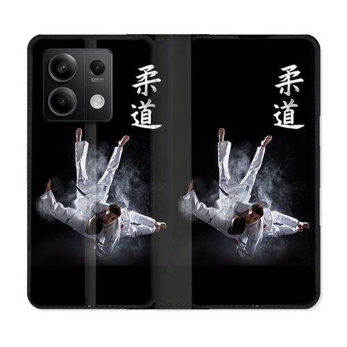 Housse Cuir Portefeuille Pour Xiaomi Redmi Note 13 Pro 5g Sport Judo Noir