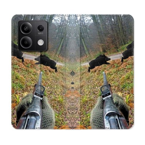 Housse Cuir Portefeuille Pour Xiaomi Redmi Note 13 Pro 5g Chasse Vision Tir