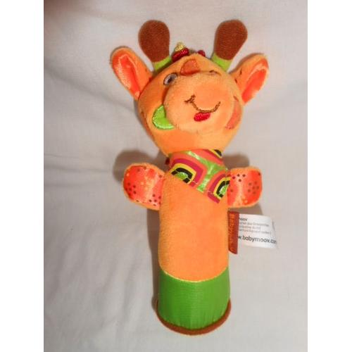Babymoov Vache Girefe Pouet Girafe Orange Vert Hochet Foulard Bandana Multicolore