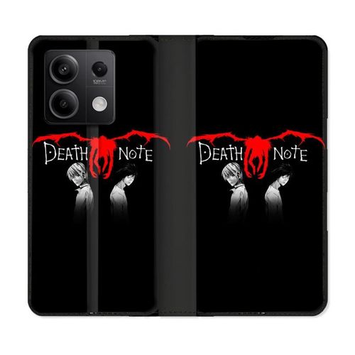 Housse Cuir Portefeuille Pour Xiaomi Redmi Note 13 Pro 5g Manga Death Note Noir