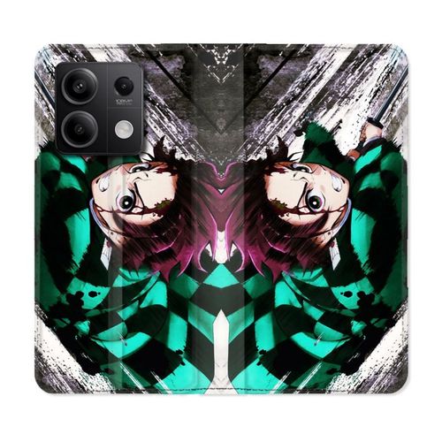 Housse Cuir Portefeuille Pour Xiaomi Redmi Note 13 Pro 5g Manga Demon Slayer Tanjiro