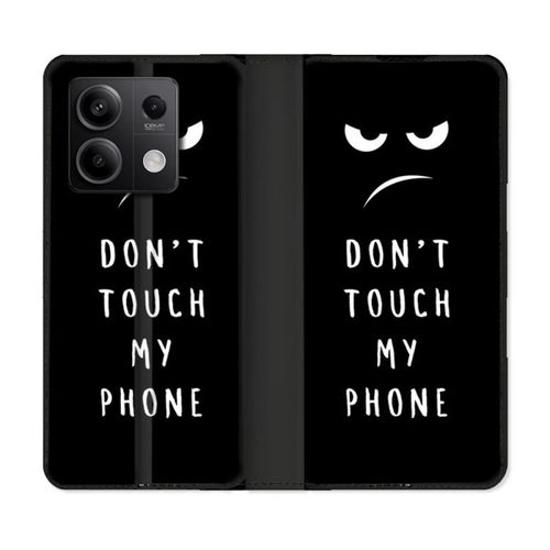 Housse Cuir Portefeuille Pour Xiaomi Redmi Note 13 Pro 5g Humour Don't Touch