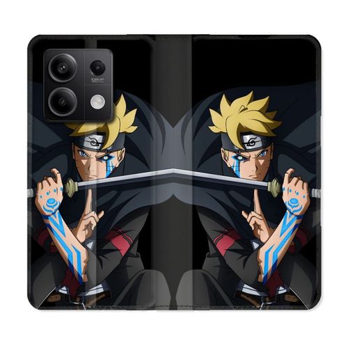 Housse Cuir Portefeuille Pour Xiaomi Redmi Note 13 Pro 5g Manga Boruto Tatouage