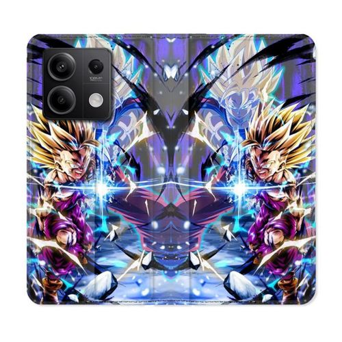 Housse Cuir Portefeuille Pour Xiaomi Redmi Note 13 Pro 5g Manga Dragon Ball Sangohan Duo