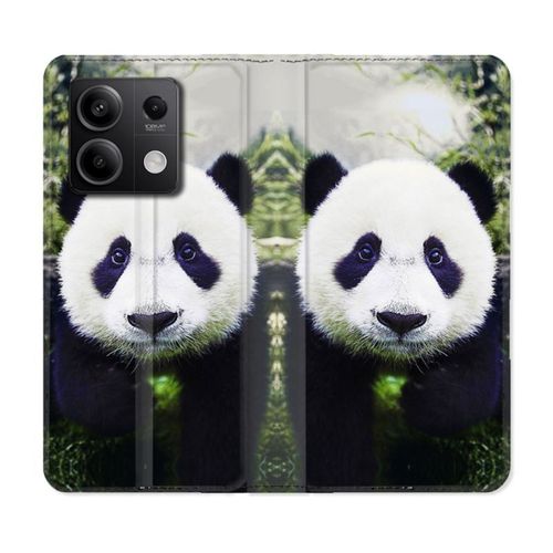 Housse Cuir Portefeuille Pour Xiaomi Redmi Note 13 Pro 5g Animal Panda Color
