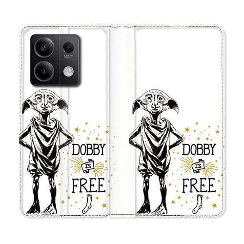 Housse Cuir Portefeuille Pour Xiaomi Redmi Note 13 Pro 5g Harry Potter Dobby Free Blanc