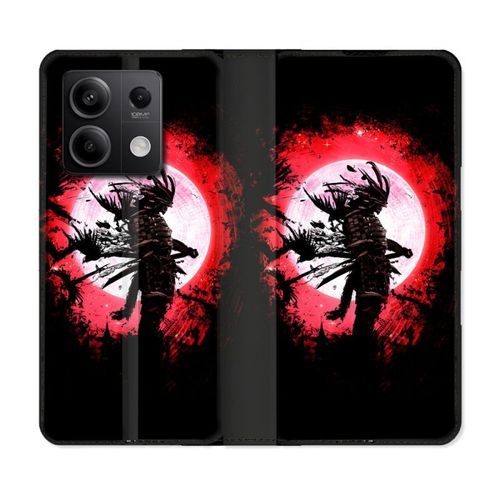 Housse Cuir Portefeuille Pour Xiaomi Redmi Note 13 Pro 5g Voyage Japon Samourai