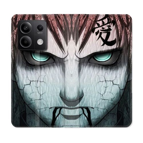 Housse Cuir Portefeuille Pour Xiaomi Redmi Note 13 Pro 5g Manga Naruto Gaara