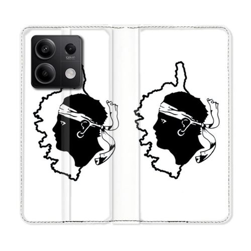 Housse Cuir Portefeuille Pour Xiaomi Redmi Note 13 Pro 5g Voyage Corse Blanc