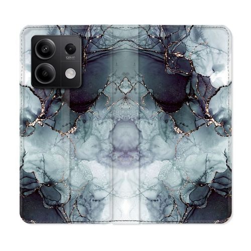 Housse Cuir Portefeuille Pour Xiaomi Redmi Note 13 Pro 5g Texture Marbre Gris