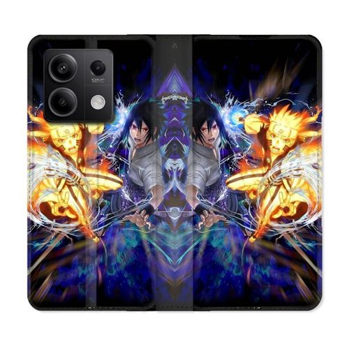 Housse Cuir Portefeuille Pour Xiaomi Redmi Note 13 Pro 5g Manga Naruto Vs