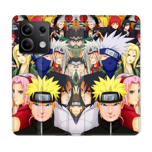 Housse Cuir Portefeuille Pour Xiaomi Redmi Note 13 Pro 5g Manga Naruto Team